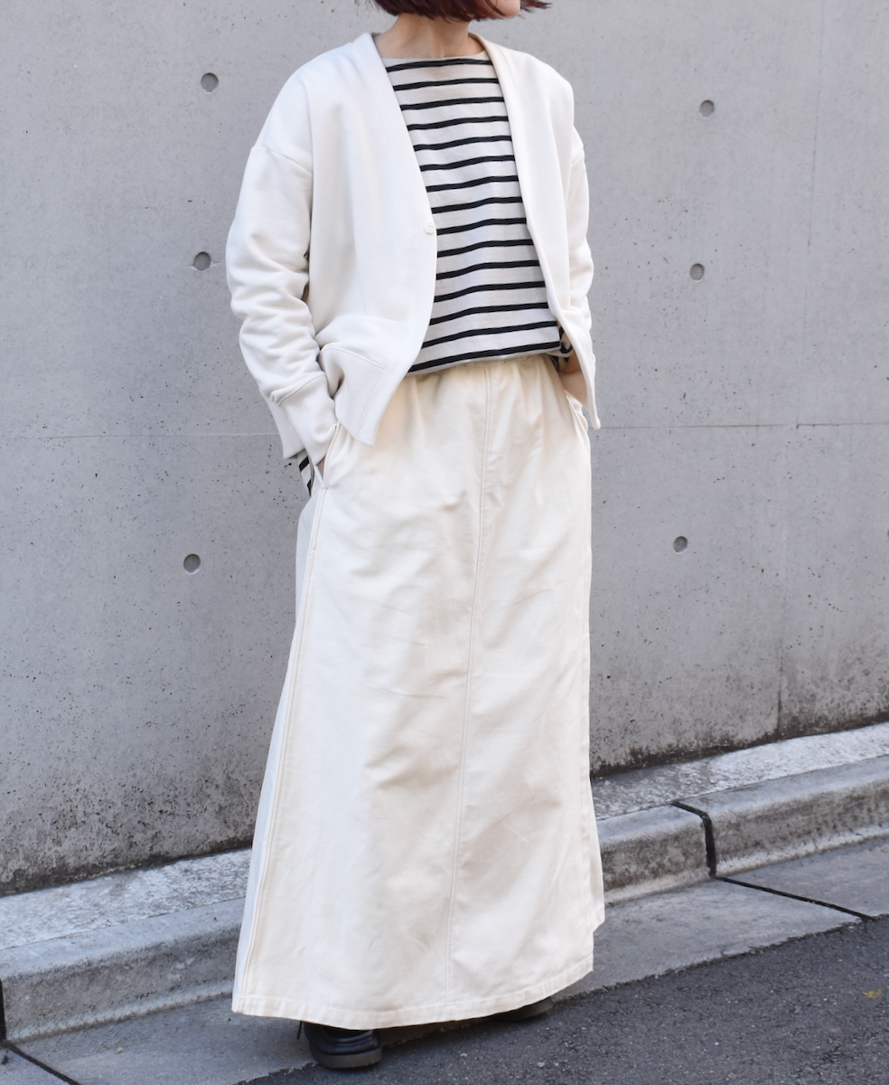 GNSL24553(カーディガン) FRENCH TERRY V-NECK 1BUTTON CARDIGAN