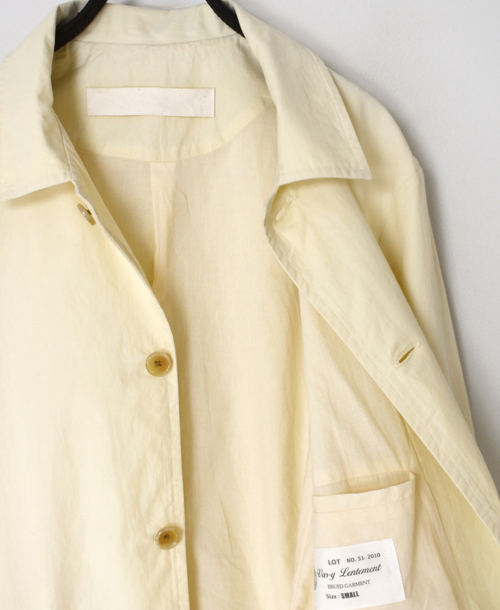 NVL2501CP(ジャケット) 40s ORGANIC POPLIN SIDE VENTS REGULAR COLLAR JACKET