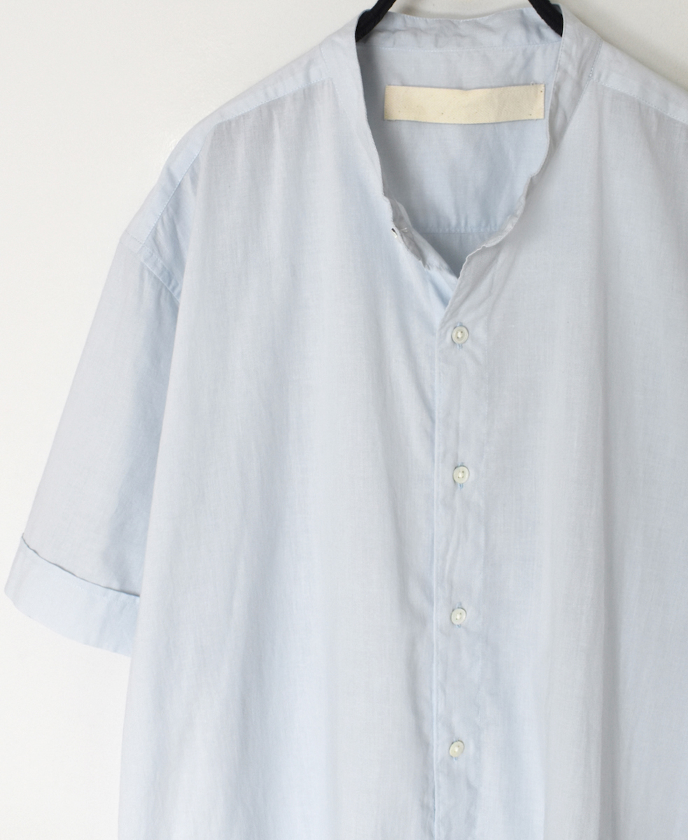 ●NVL2532CB(シャツ) 60s ORGANIC CAMBRIC BANDED COLLAR S/SL SHIRTS