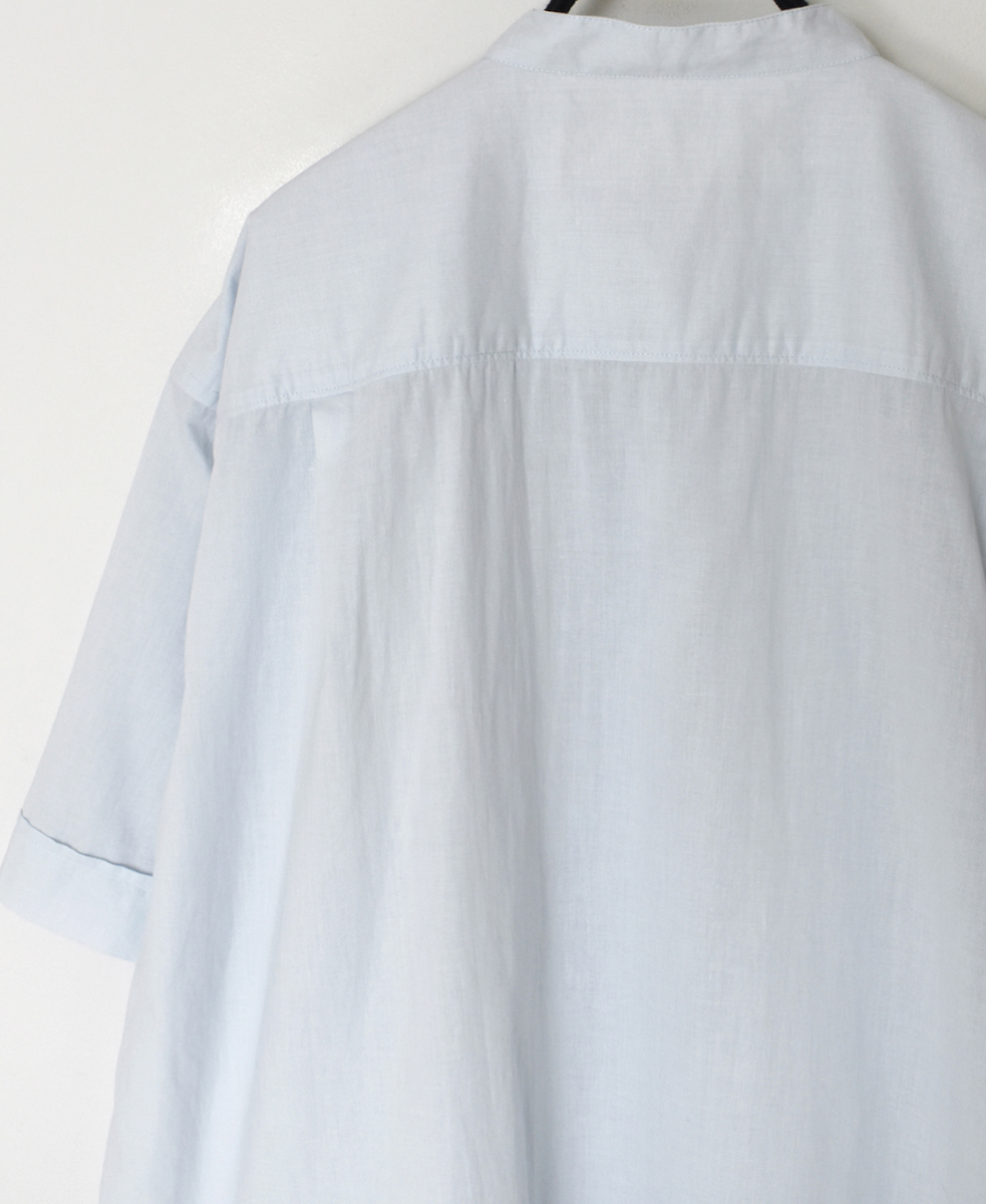 ●NVL2532CB(シャツ) 60s ORGANIC CAMBRIC BANDED COLLAR S/SL SHIRTS