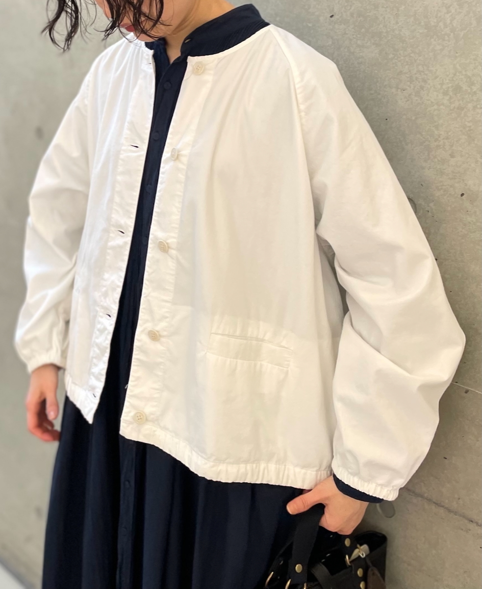 NMDS24633W(ジャケット) 40s ORGANIC POPLIN RAGLAN STRING JACKET