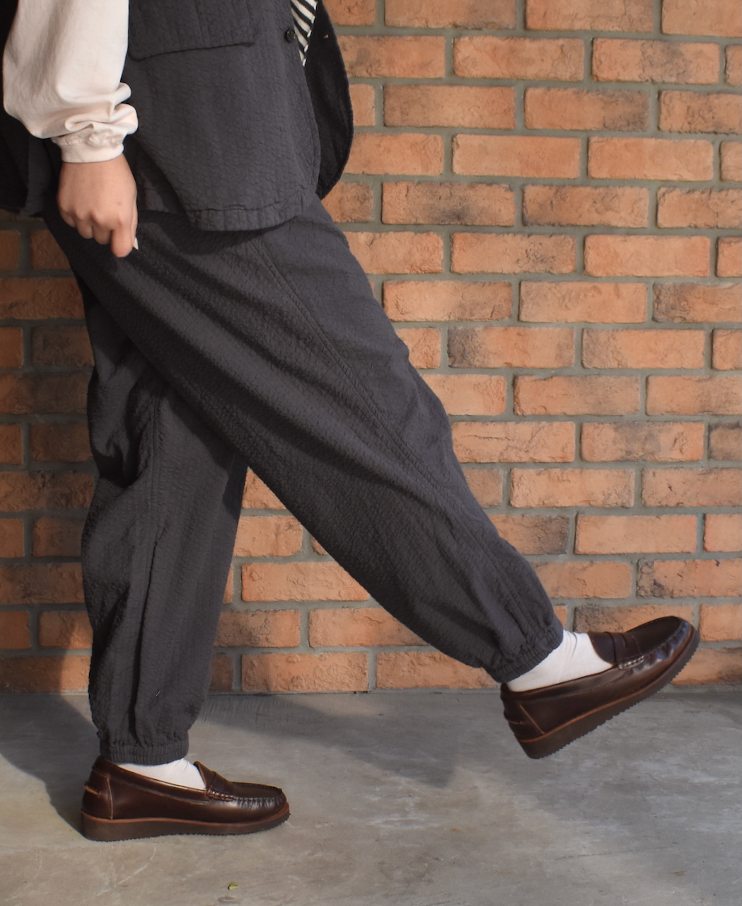 NVL2503SPD(パンツ) SEERSUCKER PLAIN OVERDYE EASY PANTS