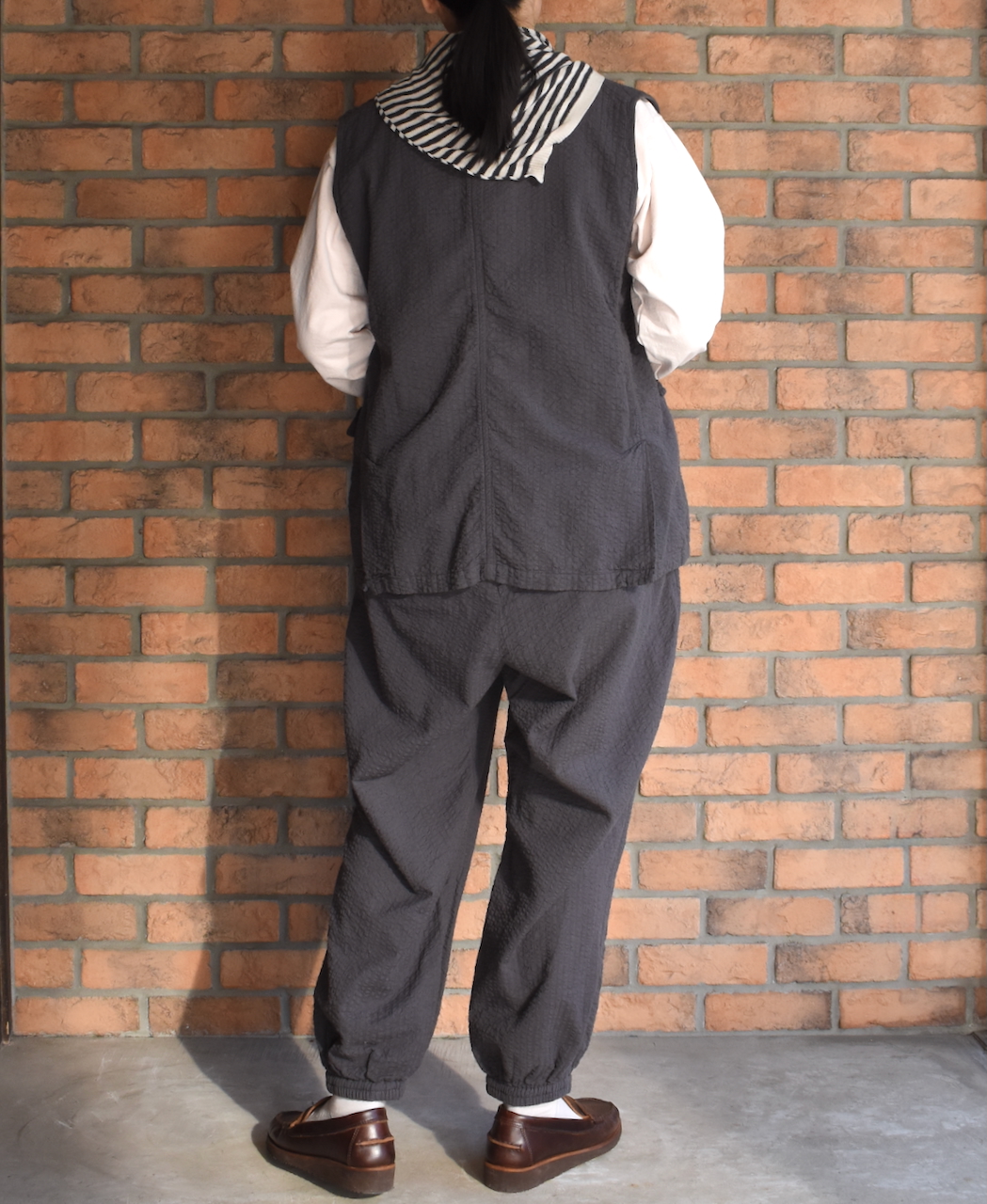 NVL2503SPD(パンツ) SEERSUCKER PLAIN OVERDYE EASY PANTS