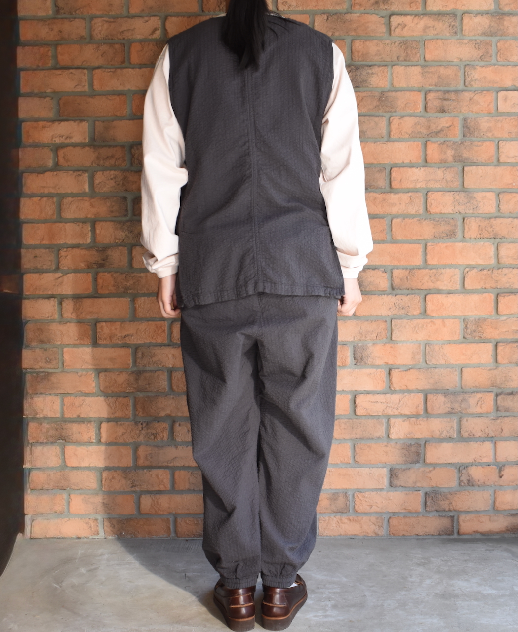 NVL2503SPD(パンツ) SEERSUCKER PLAIN OVERDYE EASY PANTS