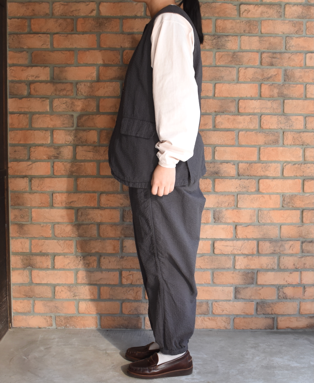 NVL2503SPD(パンツ) SEERSUCKER PLAIN OVERDYE EASY PANTS