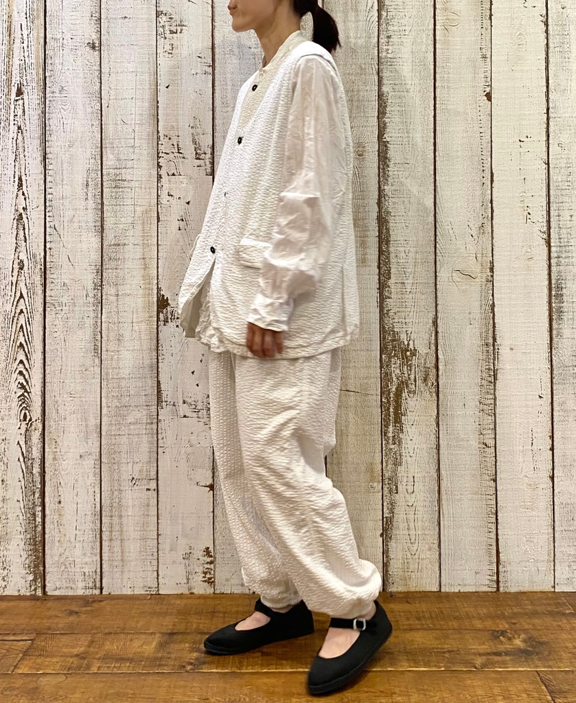 NVL2503SPD(パンツ) SEERSUCKER PLAIN OVERDYE EASY PANTS