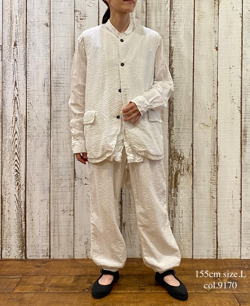 NVL2503SPD(パンツ) SEERSUCKER PLAIN OVERDYE EASY PANTS
