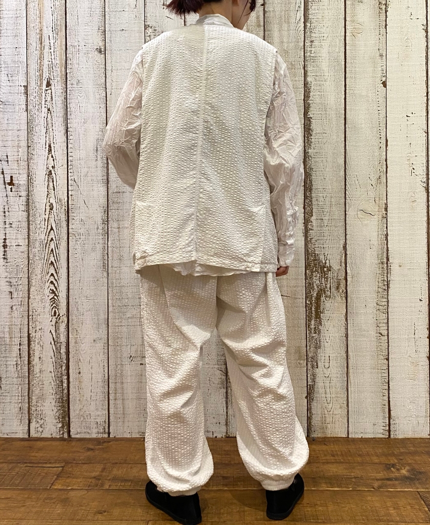 NVL2503SPD(パンツ) SEERSUCKER PLAIN OVERDYE EASY PANTS
