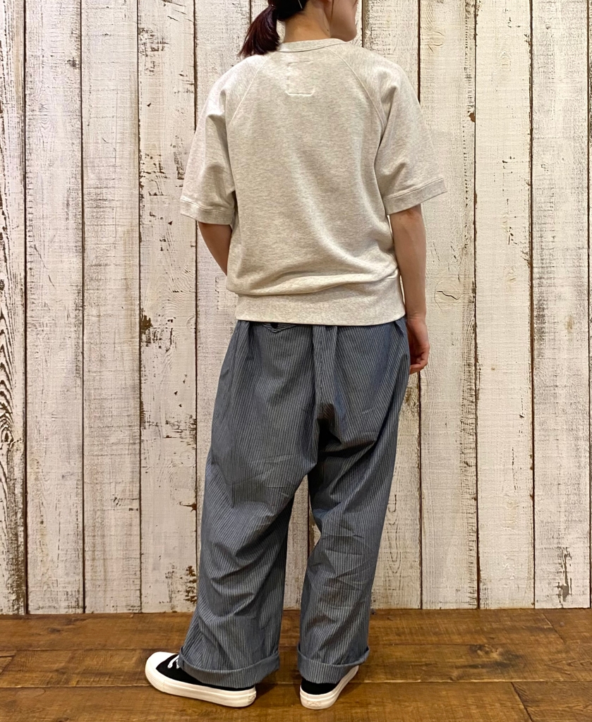 NVL2523(パンツ) POPLIN STRIPE EASY PANTS