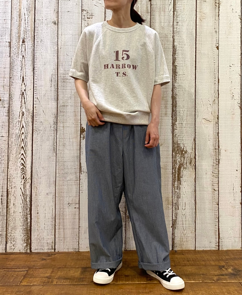NVL2523(パンツ) POPLIN STRIPE EASY PANTS