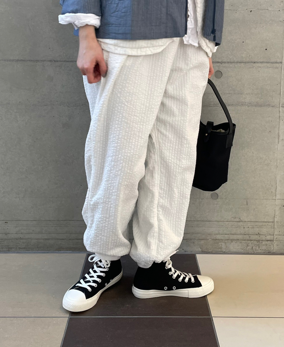 NVL2503SPD(パンツ) SEERSUCKER PLAIN OVERDYE EASY PANTS