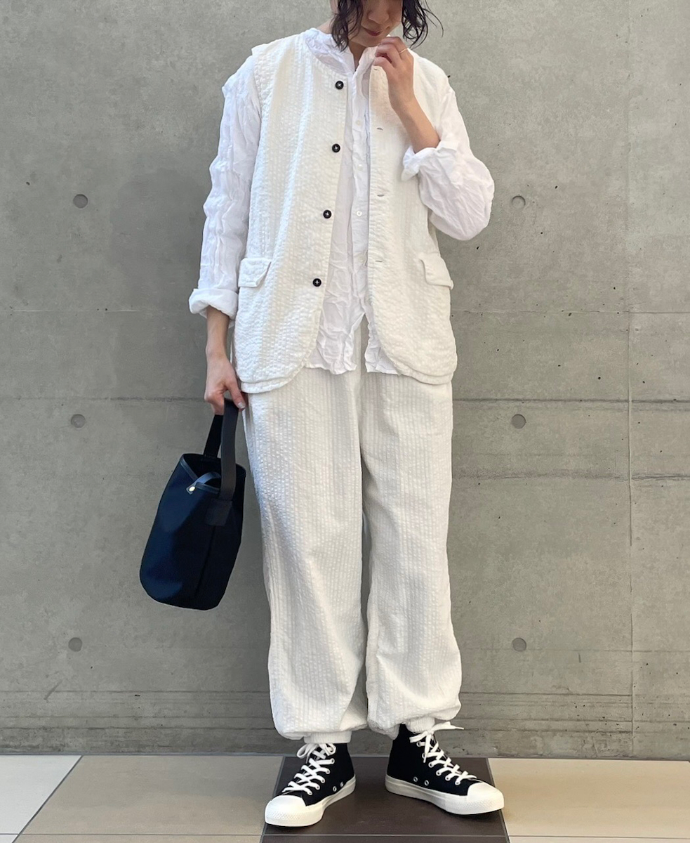 NVL2503SPD(パンツ) SEERSUCKER PLAIN OVERDYE EASY PANTS