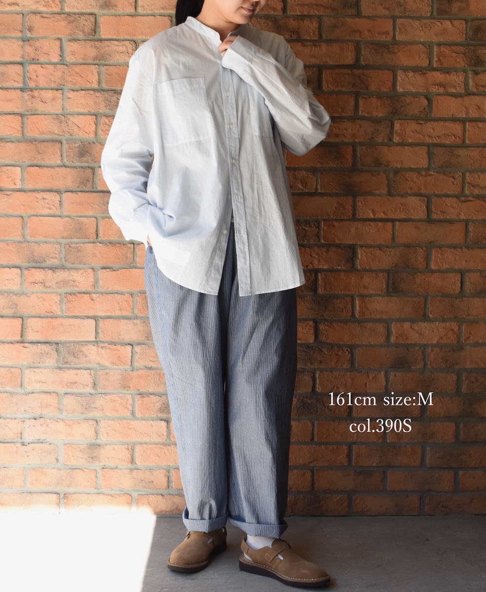 NVL2523(パンツ) POPLIN STRIPE EASY PANTS