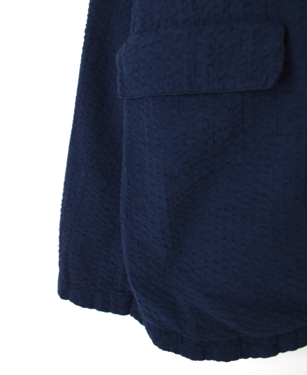 NVL2511SPD(ジャケット) SEERSUCKER PLAIN OVERDYE SIDE VENTS NO COLLAR JACKET