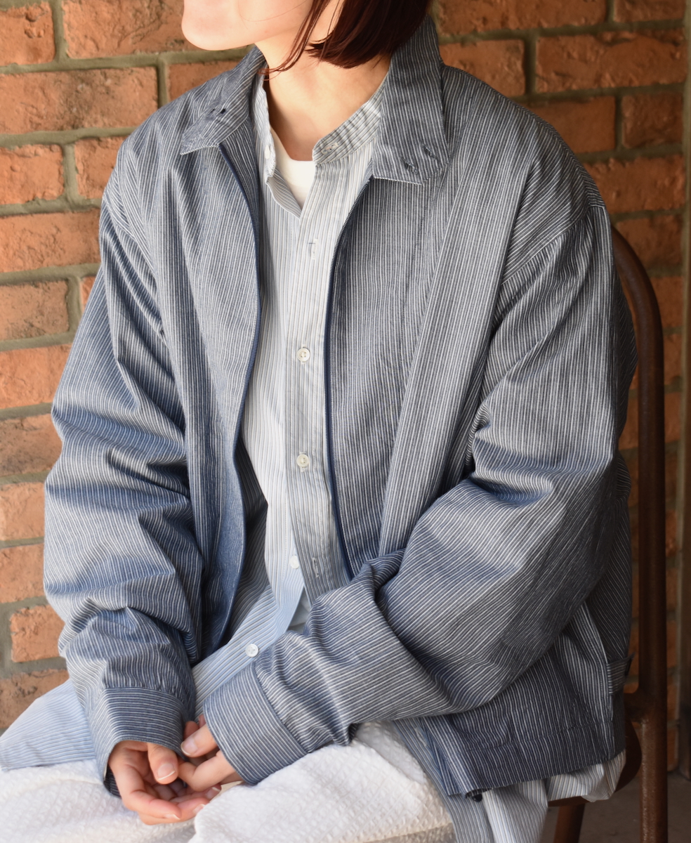 NVL2521(ジャケット) POPLIN STRIPE DRIZZLER JACKET