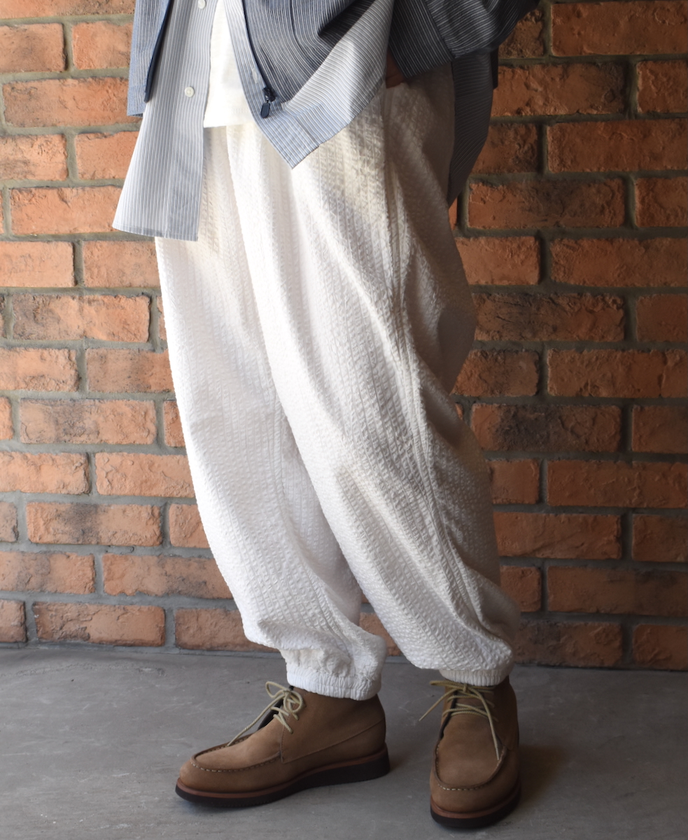 NVL2503SPD(パンツ) SEERSUCKER PLAIN OVERDYE EASY PANTS