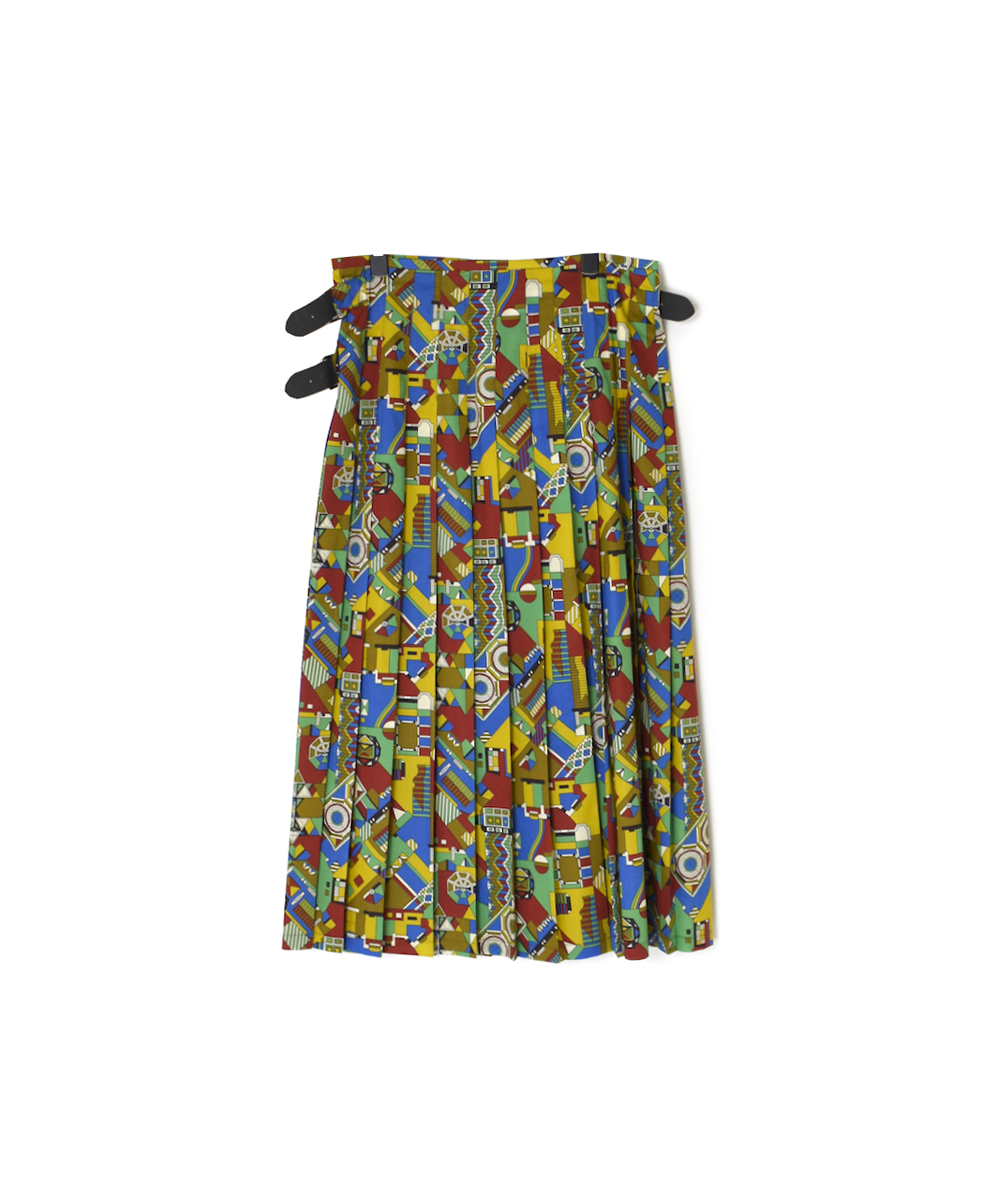 NOD1901LIB (スカート) LIBERTY LOW WAIST PLEATS WRAP SKIRT LENGTH 80cm