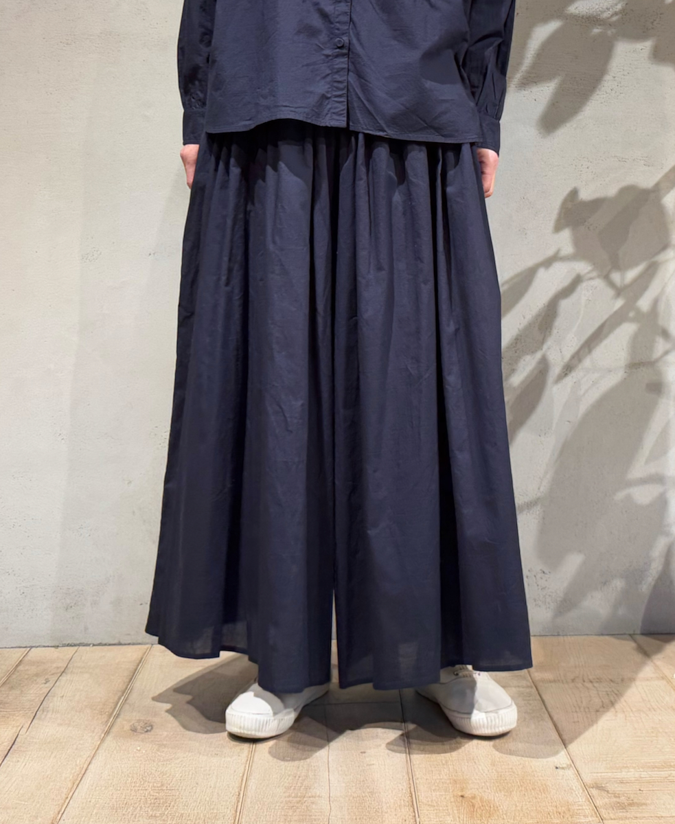 NMDS25205(キュロット) 60s ORGANIC CAMBRIC GATHERED CULOTTES