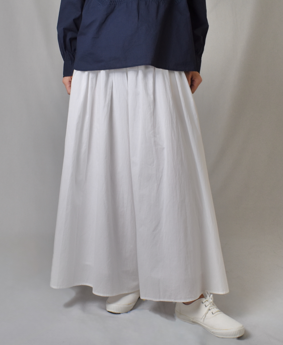 NMDS25205(キュロット) 60s ORGANIC CAMBRIC GATHERED CULOTTES