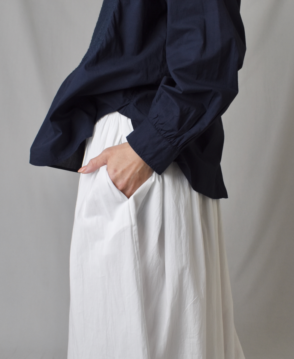 NMDS25205(キュロット) 60s ORGANIC CAMBRIC GATHERED CULOTTES