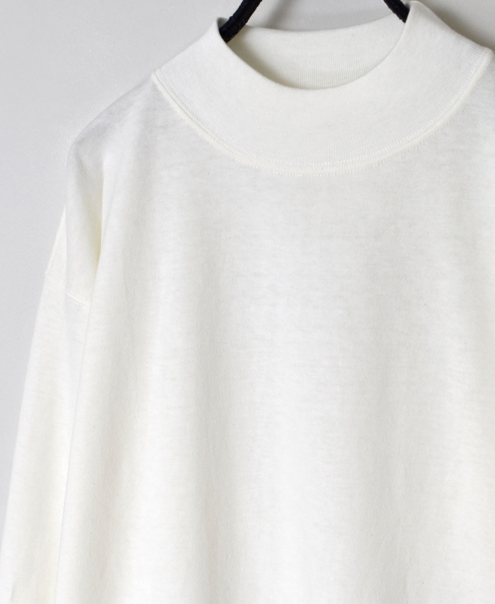 GNAM2401 (Tシャツ) SINGLE JERSEY MOCK-NECK LONG SLEEVE T-SHIRT