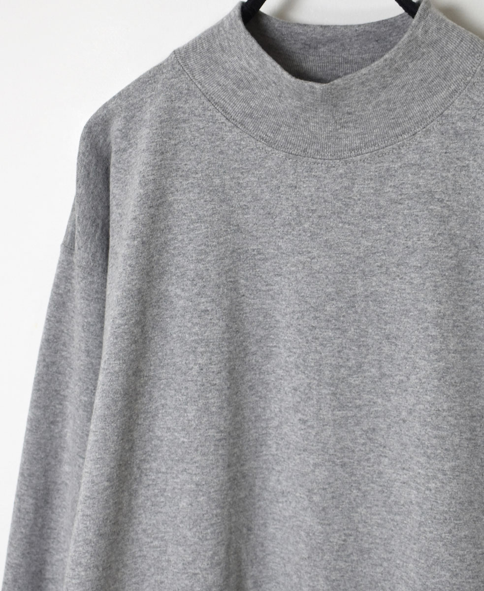GNAM2401 (Tシャツ) SINGLE JERSEY MOCK-NECK LONG SLEEVE T-SHIRT