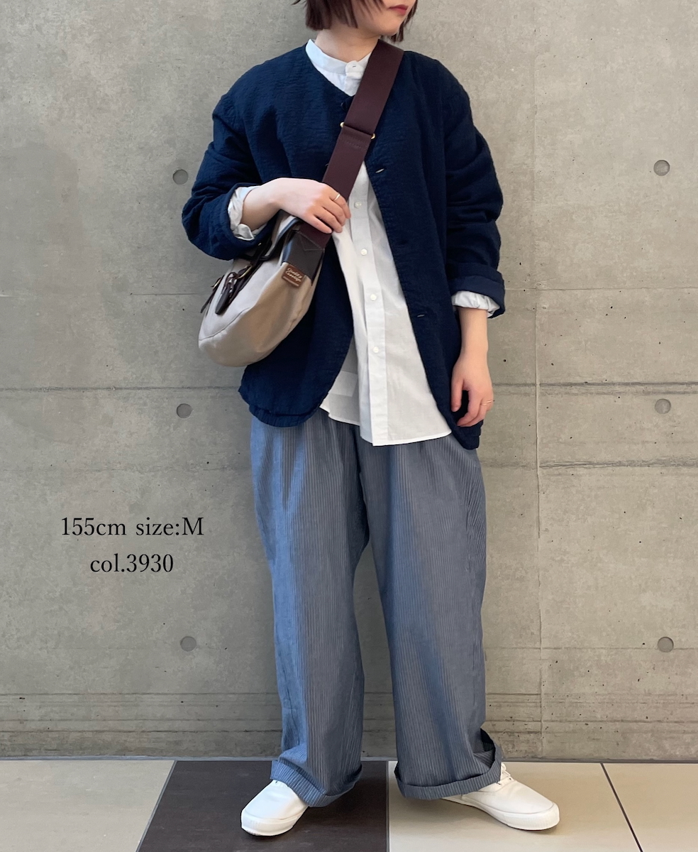 NVL2511SPD(ジャケット) SEERSUCKER PLAIN OVERDYE SIDE VENTS NO COLLAR JACKET