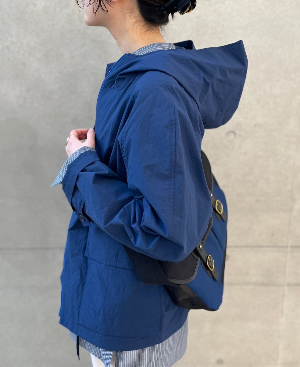 NHT2511CNC(ジャケット) NYLON/COTTON HOODED PARKA WITH GUSSETED POCKET