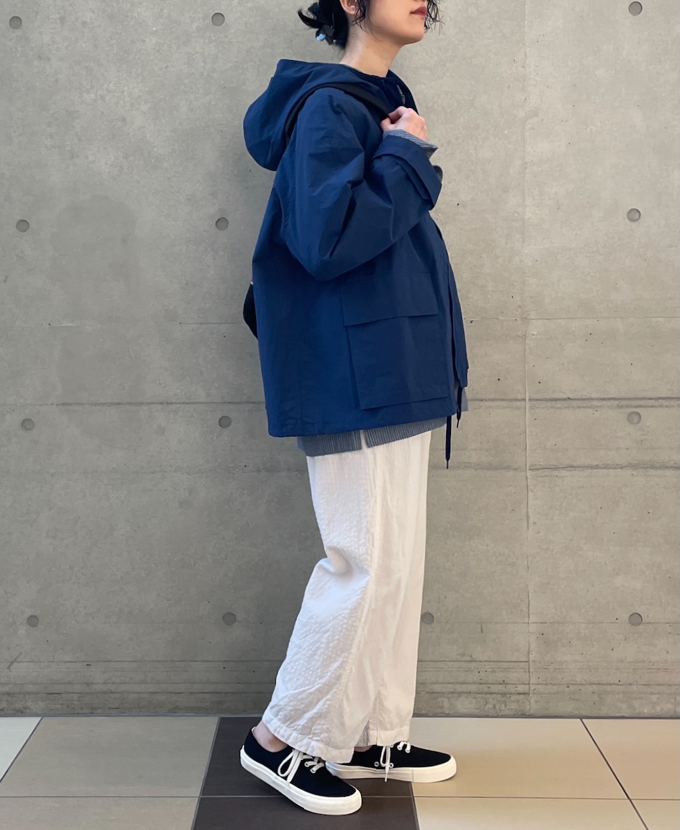 NHT2511CNC(ジャケット) NYLON/COTTON HOODED PARKA WITH GUSSETED POCKET
