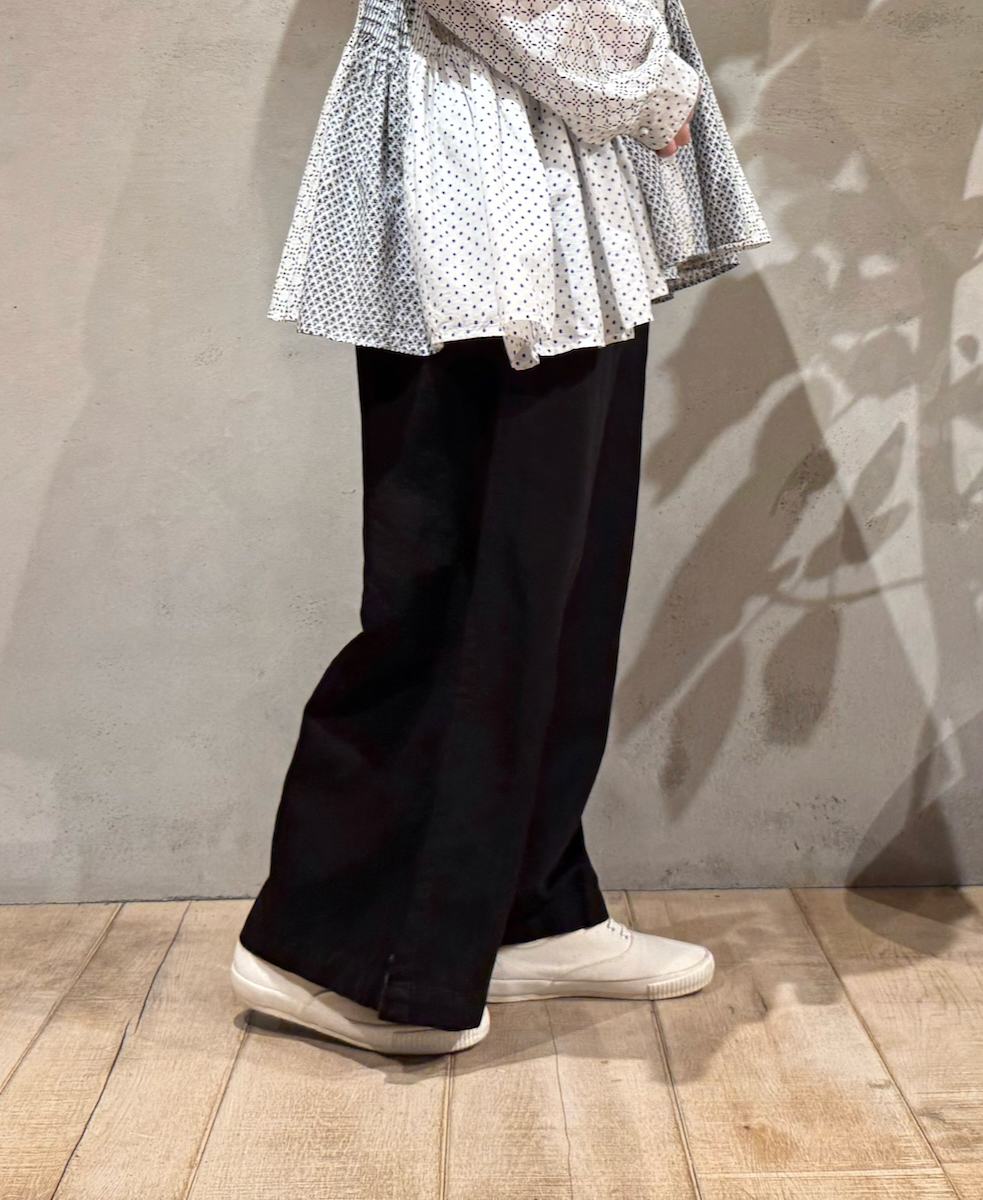 GNMDS2102CL (パンツ) 5.1oz WASHED COTTON / LINEN DENIM EASY WIDE PANTS