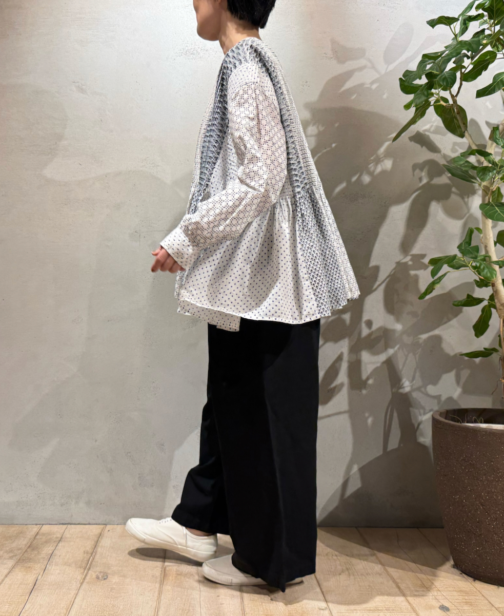 GNMDS2102CL (パンツ) 5.1oz WASHED COTTON / LINEN DENIM EASY WIDE PANTS