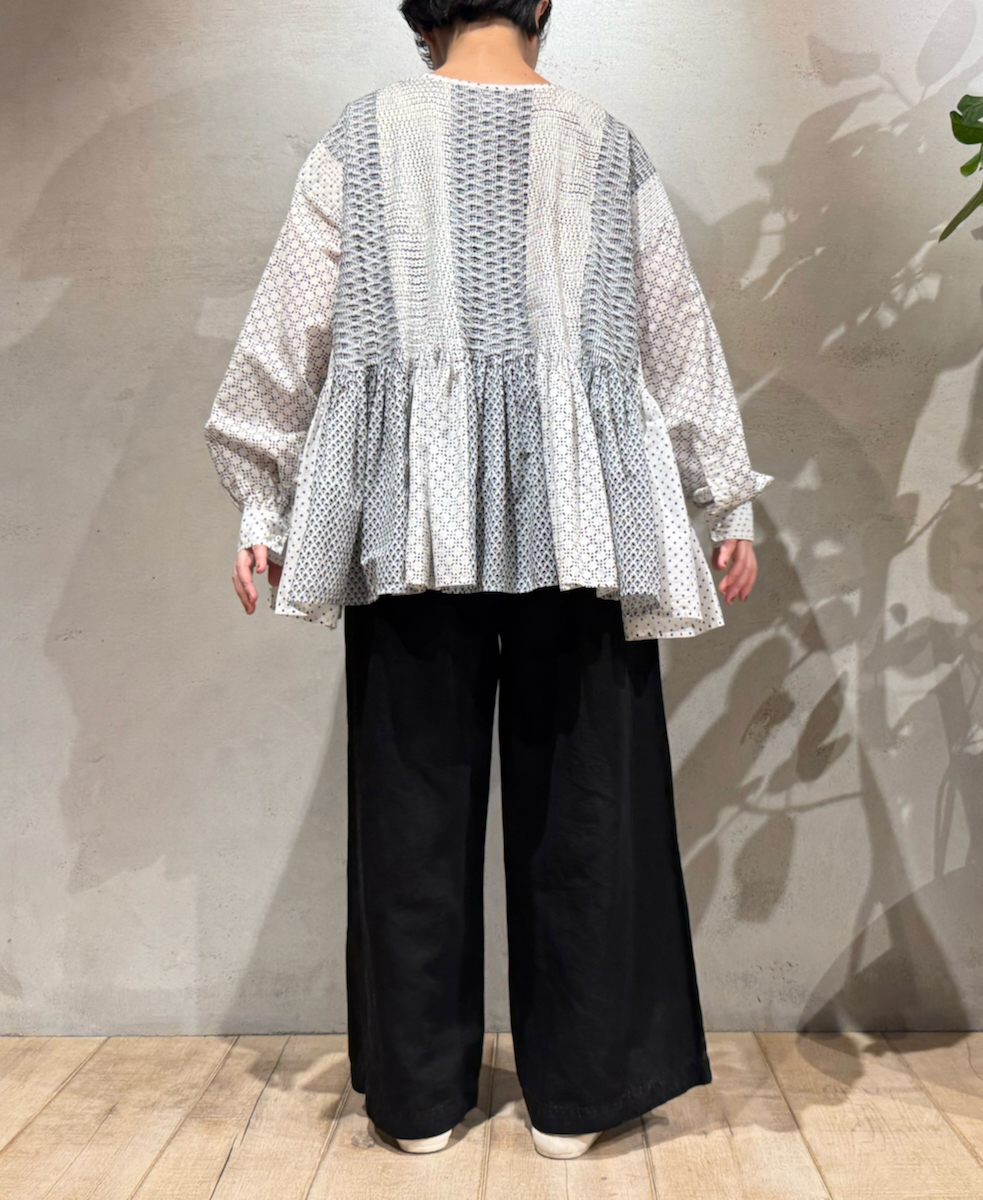 GNMDS2102CL (パンツ) 5.1oz WASHED COTTON / LINEN DENIM EASY WIDE PANTS