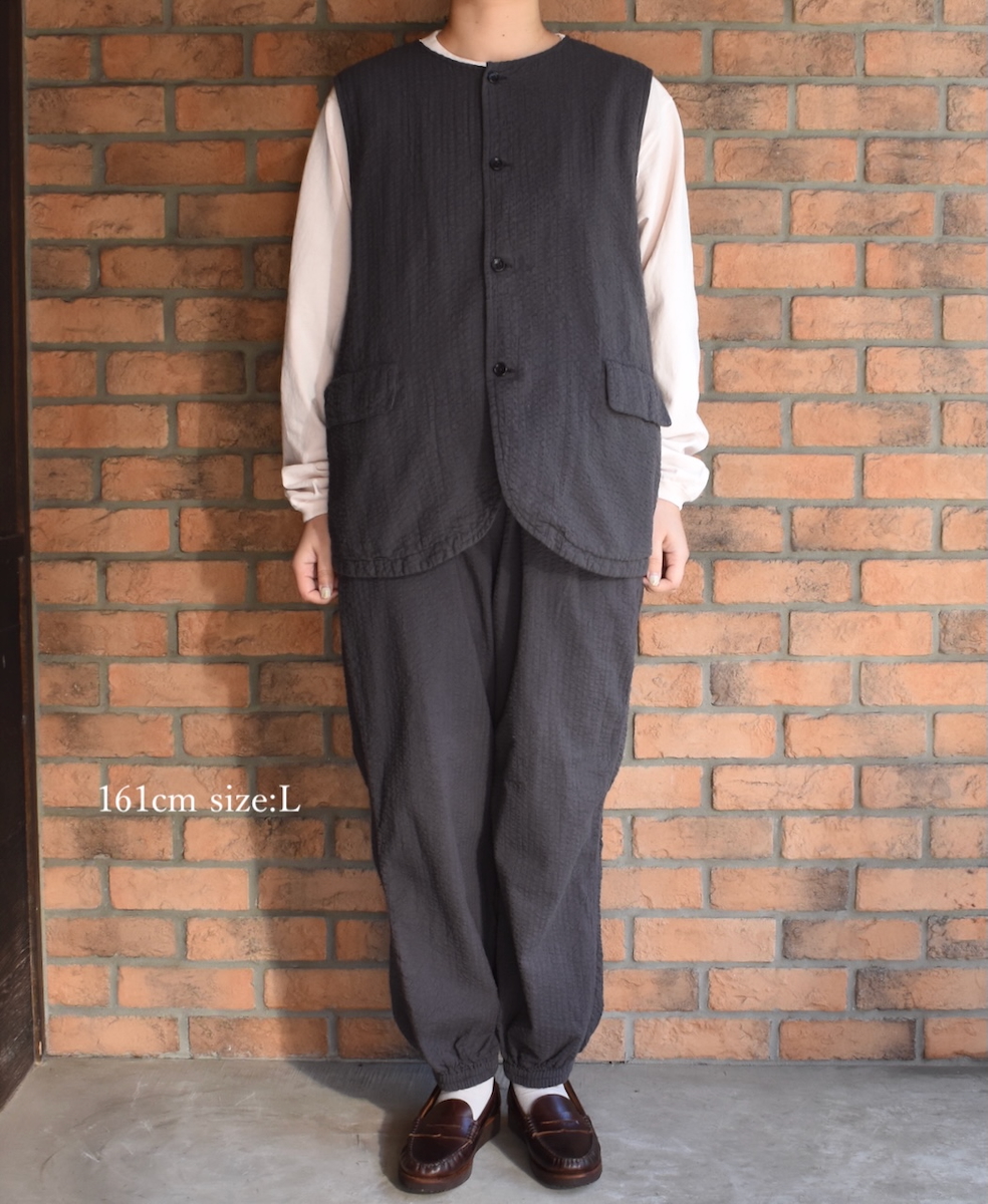 NVL2503SPD(パンツ) SEERSUCKER PLAIN OVERDYE EASY PANTS
