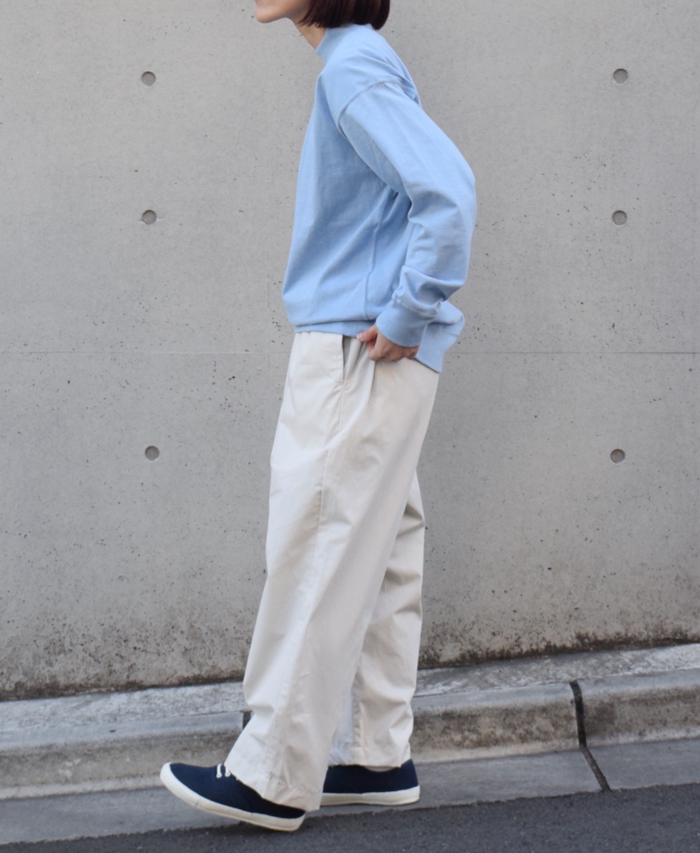 GNAM2401 (Tシャツ) SINGLE JERSEY MOCK-NECK LONG SLEEVE T-SHIRT