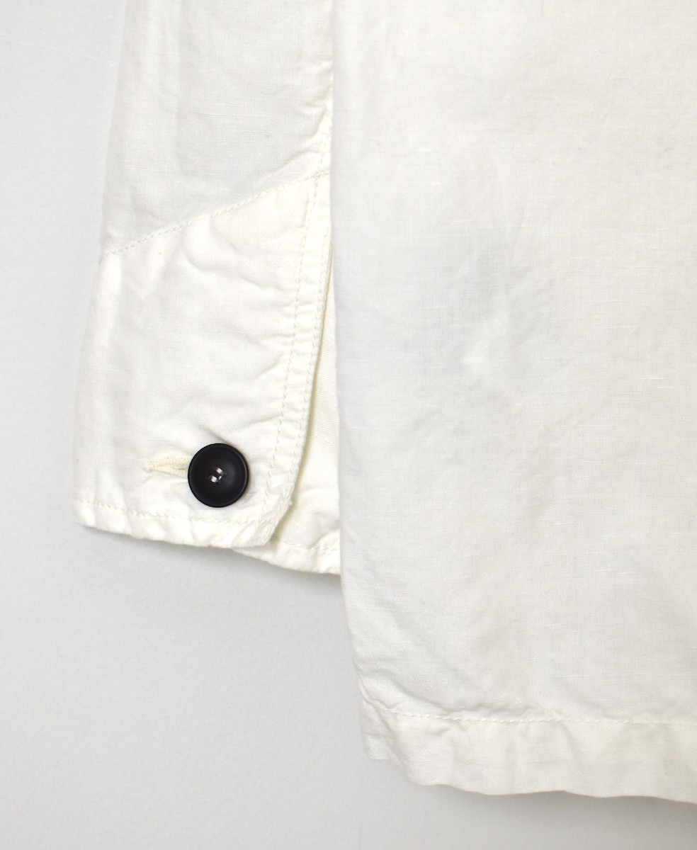 ISNAM2501D(ジャケット) COTTON LINEN OVERDYE BANDED COLLAR JACKET