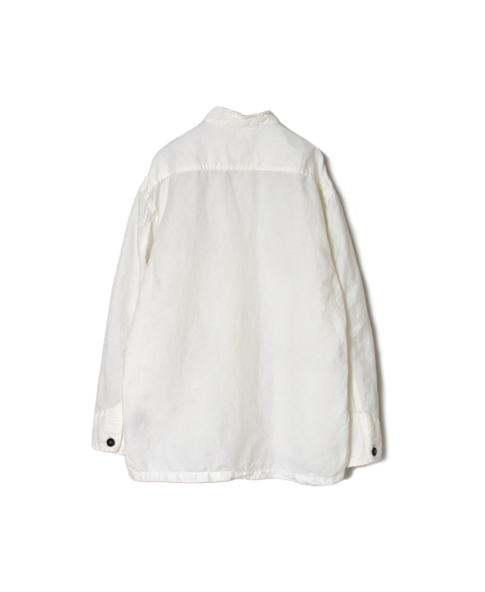 ISNAM2501D(ジャケット) COTTON LINEN OVERDYE BANDED COLLAR JACKET