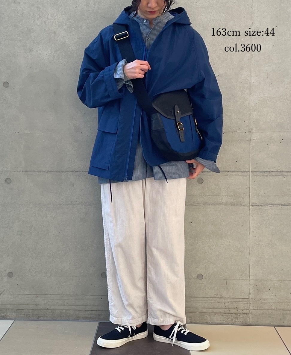NHT2511CNC(ジャケット) NYLON/COTTON HOODED PARKA WITH GUSSETED POCKET