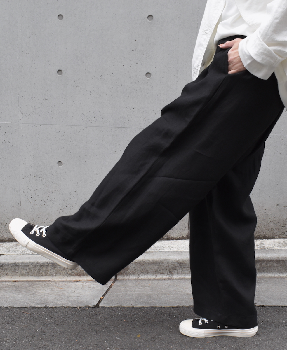 STARTEXCEEDEND*日本未入荷 ゼブラストライプ/ドレープ パンツ