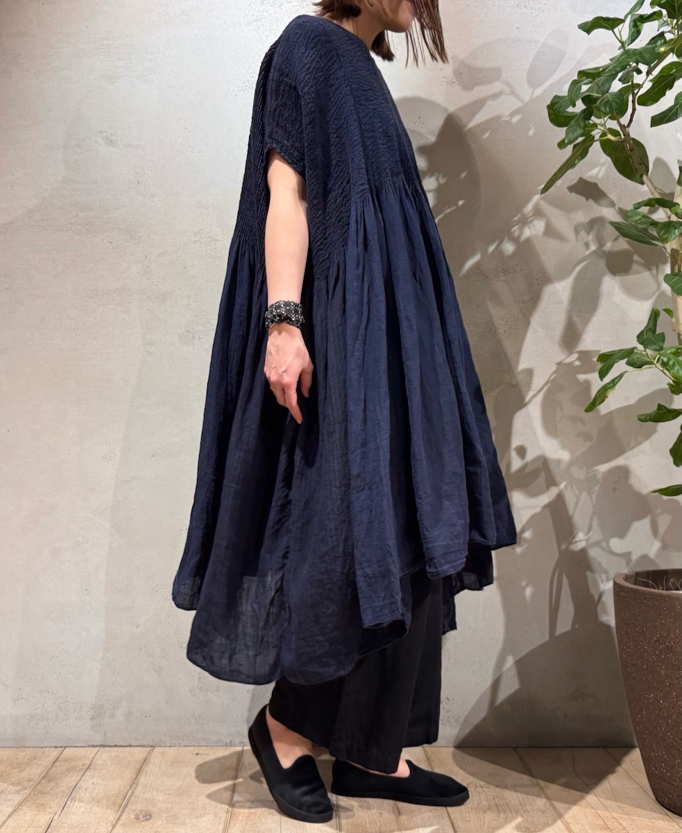 GNMDS2102CL (パンツ) 5.1oz WASHED COTTON / LINEN DENIM EASY WIDE PANTS