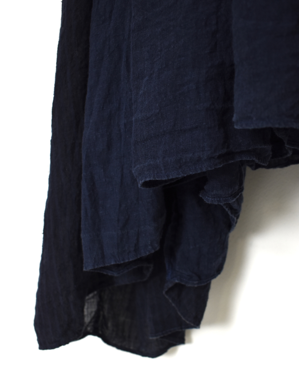 NMDS25302D(ワンピース) LINEN STRIPE PATCHWORK MINI PINTUCK DRESS