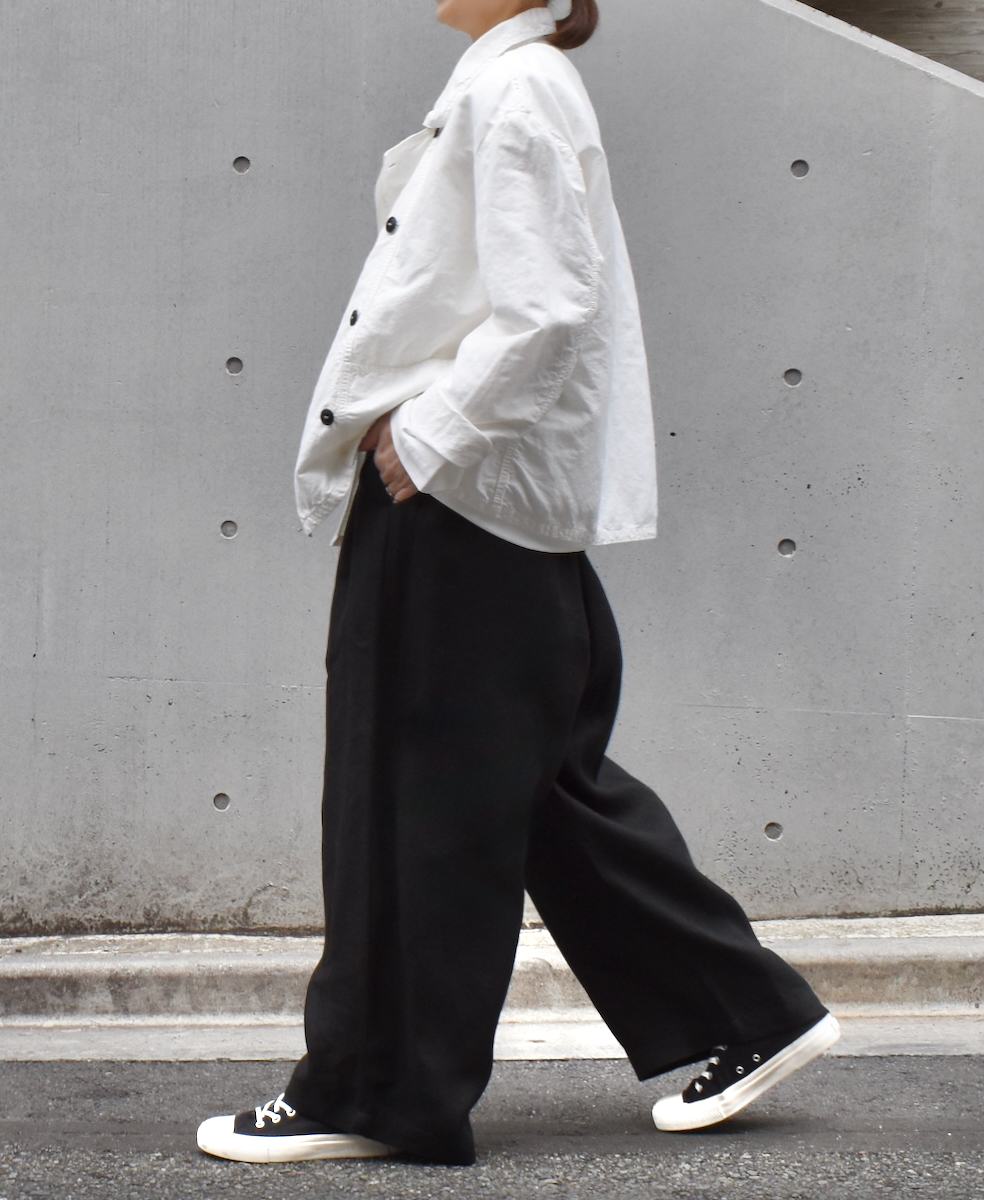 ●GNMDS2502NLT(パンツ) LINEN TWILL 2TUCK WIDE EASY PANTS