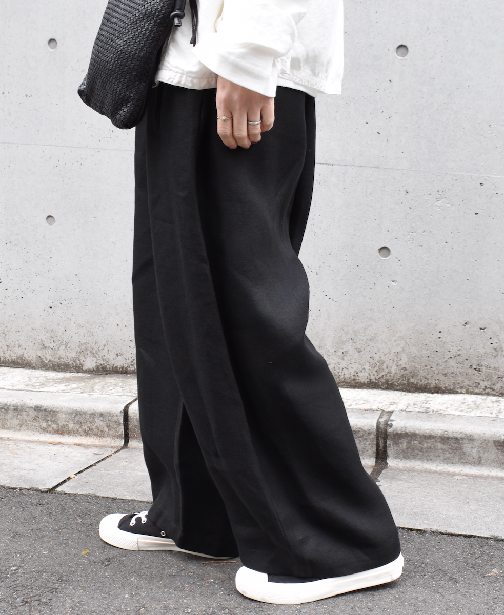 ●GNMDS2502NLT(パンツ) LINEN TWILL 2TUCK WIDE EASY PANTS