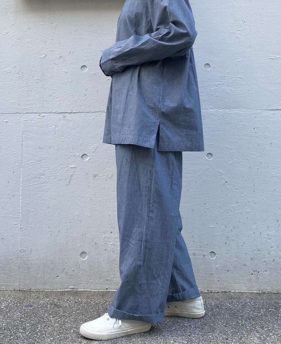 NVL2523(パンツ) POPLIN STRIPE EASY PANTS