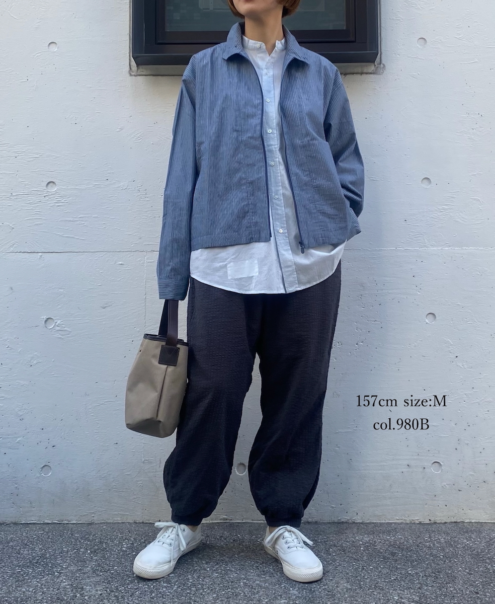NVL2503SPD(パンツ) SEERSUCKER PLAIN OVERDYE EASY PANTS