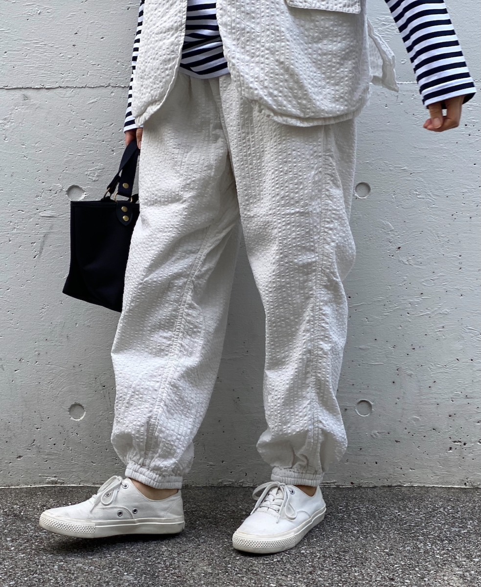NVL2503SPD(パンツ) SEERSUCKER PLAIN OVERDYE EASY PANTS