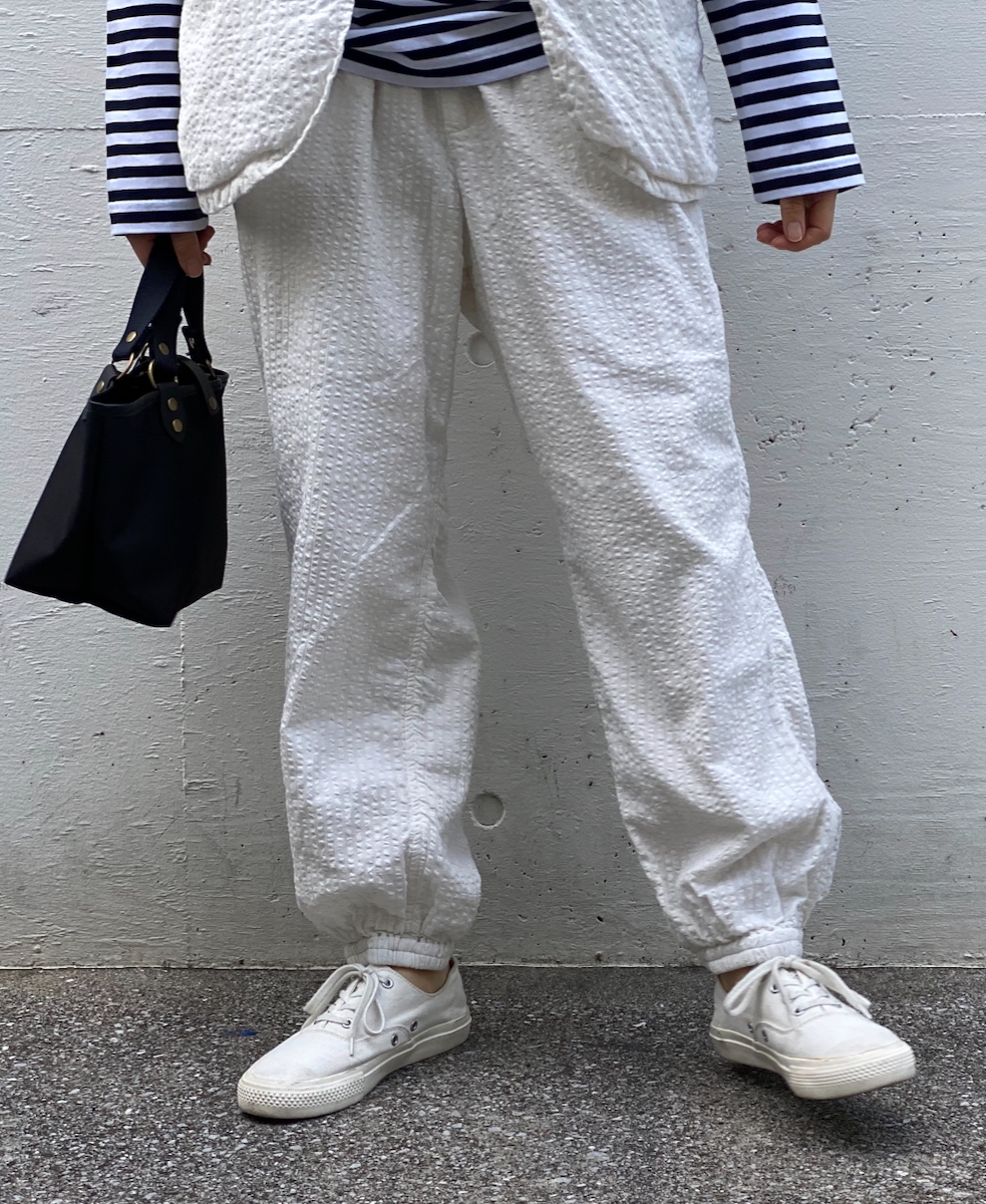 NVL2503SPD(パンツ) SEERSUCKER PLAIN OVERDYE EASY PANTS