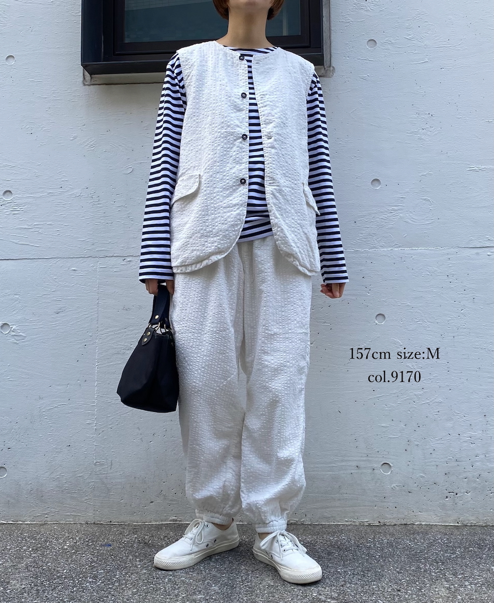 NVL2503SPD(パンツ) SEERSUCKER PLAIN OVERDYE EASY PANTS