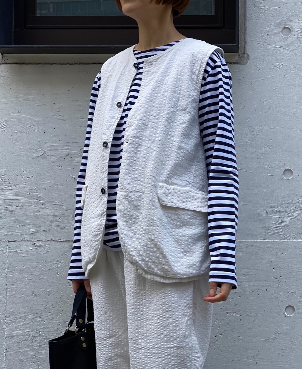 NBL1701N NARROW  STRIPE L/SL BASQUE SHIRT
