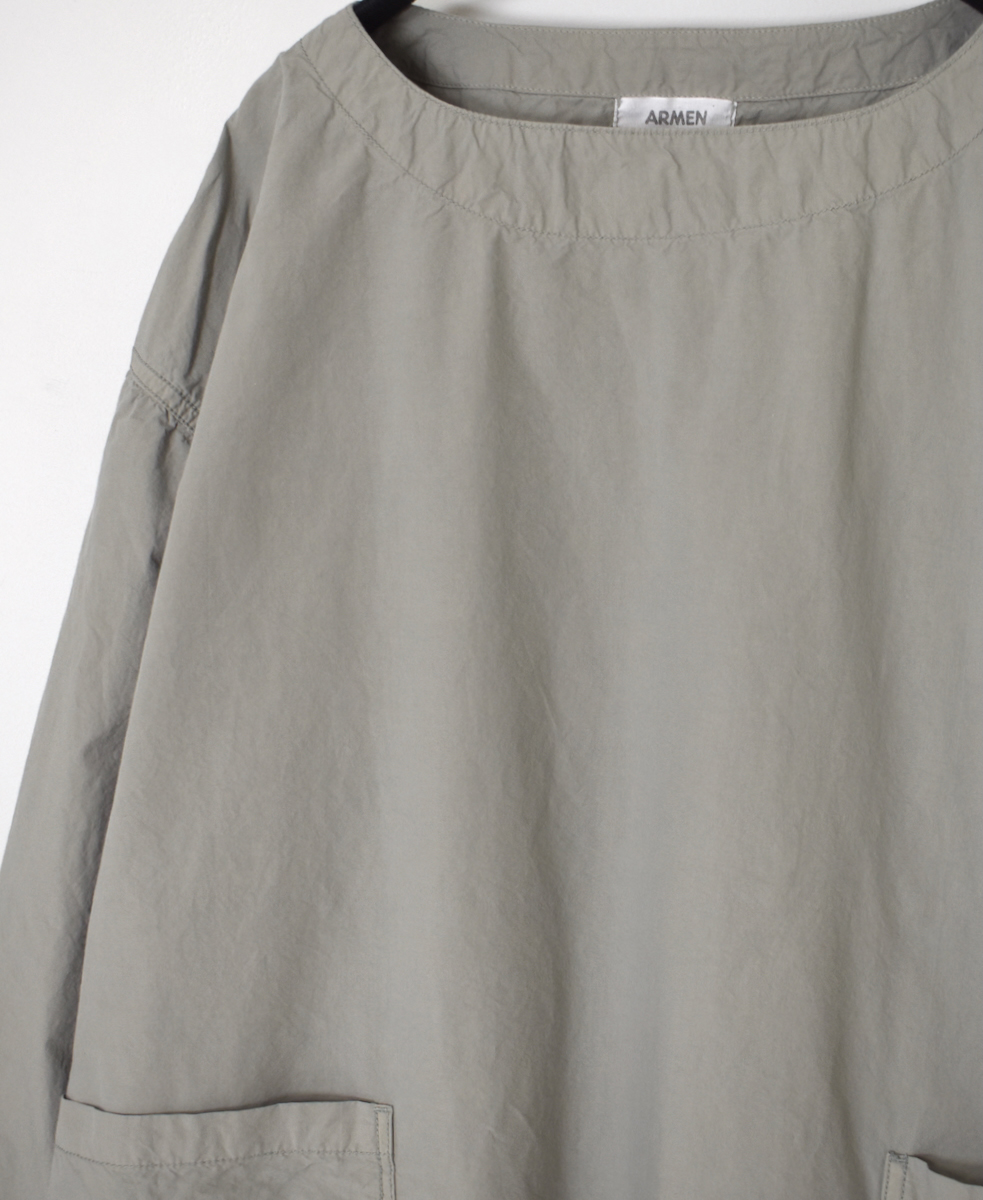 ISNAM2522D(シャツ) 50s POPLIN AUTOLOOM OVERDYE BOAT NECK PULLOVER