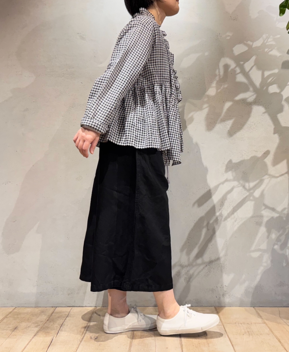 GNMDS2062CL (パンツ) 5.1oz WASHED COTTON / LINEN DENIM WIDE EASY PANTS